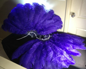 Beautiful Purple with silver ribbon and diamantes