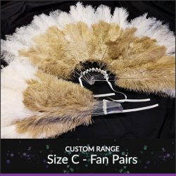 Size C feather fan pair