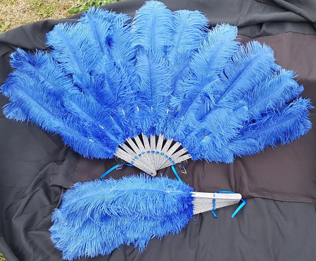 38cm Glitter Acrylic Fan Staves ** Makes one pair of fans ...